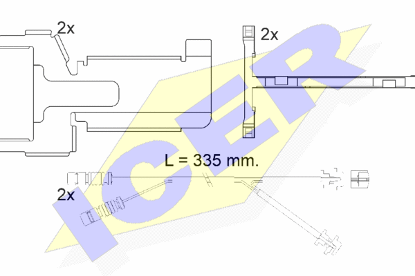 Senzor de avertizare,uzura placute de frana 610528 E C ICER